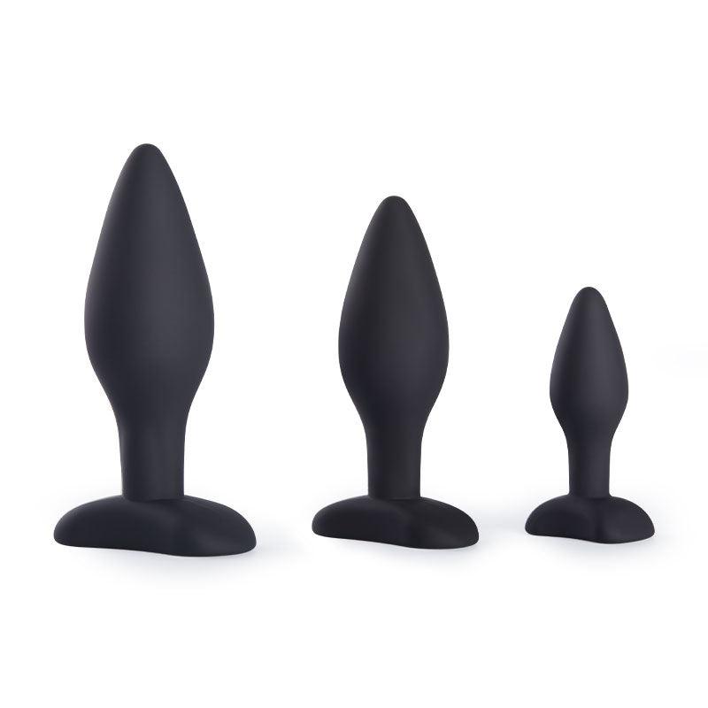 Pleasure Anal Training Silicone Classic Butt Plugs Set - 3 Pieces - Sexdoll.Sex