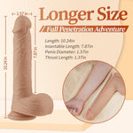 KING - 10.24 Inch 5 Telescoping 7 Vibrating Swinging Dildo - Sexdoll.Sex