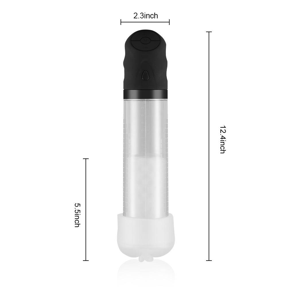 2 in 1 4-Pattern Vacuum Sucking Penis Enhancer Masturbatable Penis Pump - Sexdoll.Sex