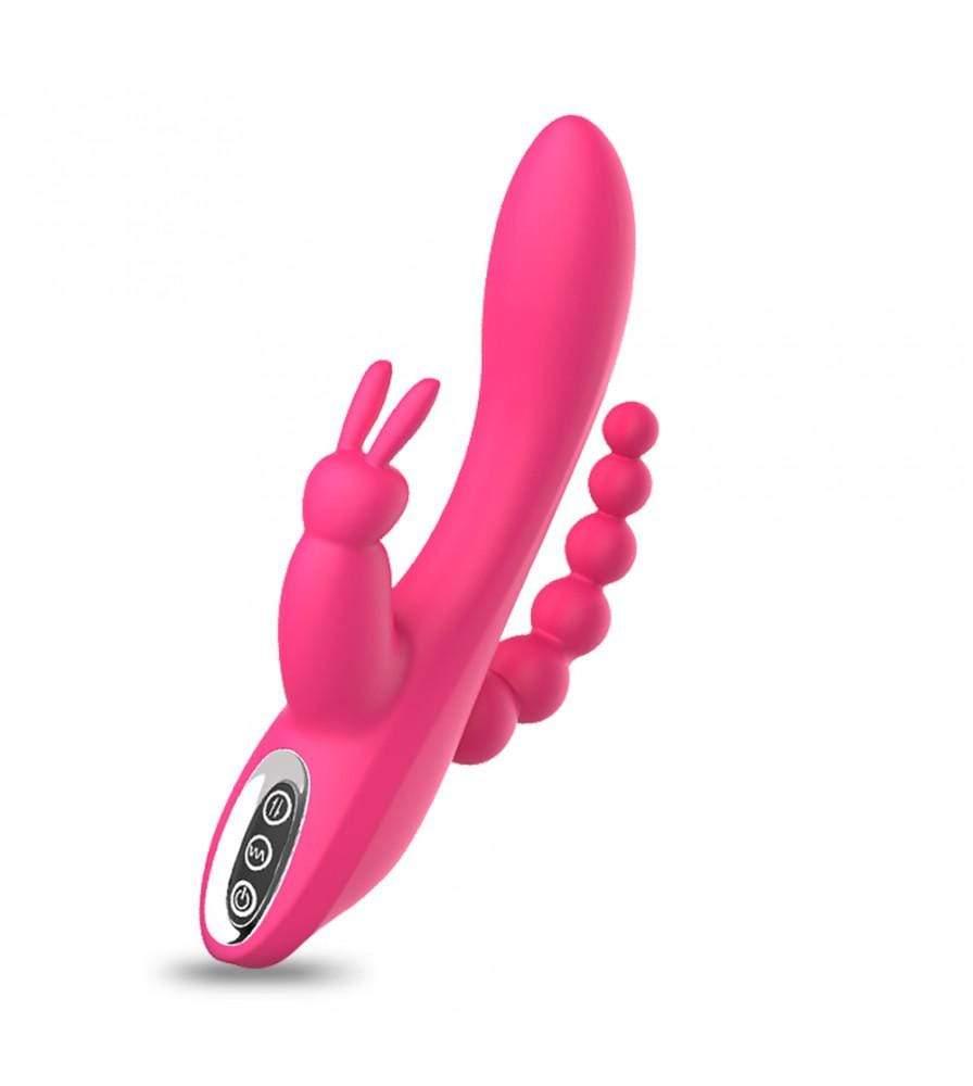 3-in-1 7 Vibrating Modes Rabbit G-Spot Stimulator Anal Dildo Vibrator - Sexdoll.Sex