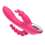 3-in-1 7 Vibrating Modes Rabbit G-Spot Stimulator Anal Dildo Vibrator - Sexdoll.Sex