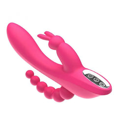 3-in-1 7 Vibrating Modes Rabbit G-Spot Stimulator Anal Dildo Vibrator - Sexdoll.Sex