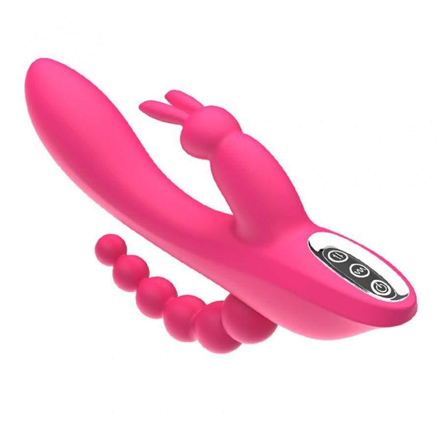 3-in-1 7 Vibrating Modes Rabbit G-Spot Stimulator Anal Dildo Vibrator - Sexdoll.Sex