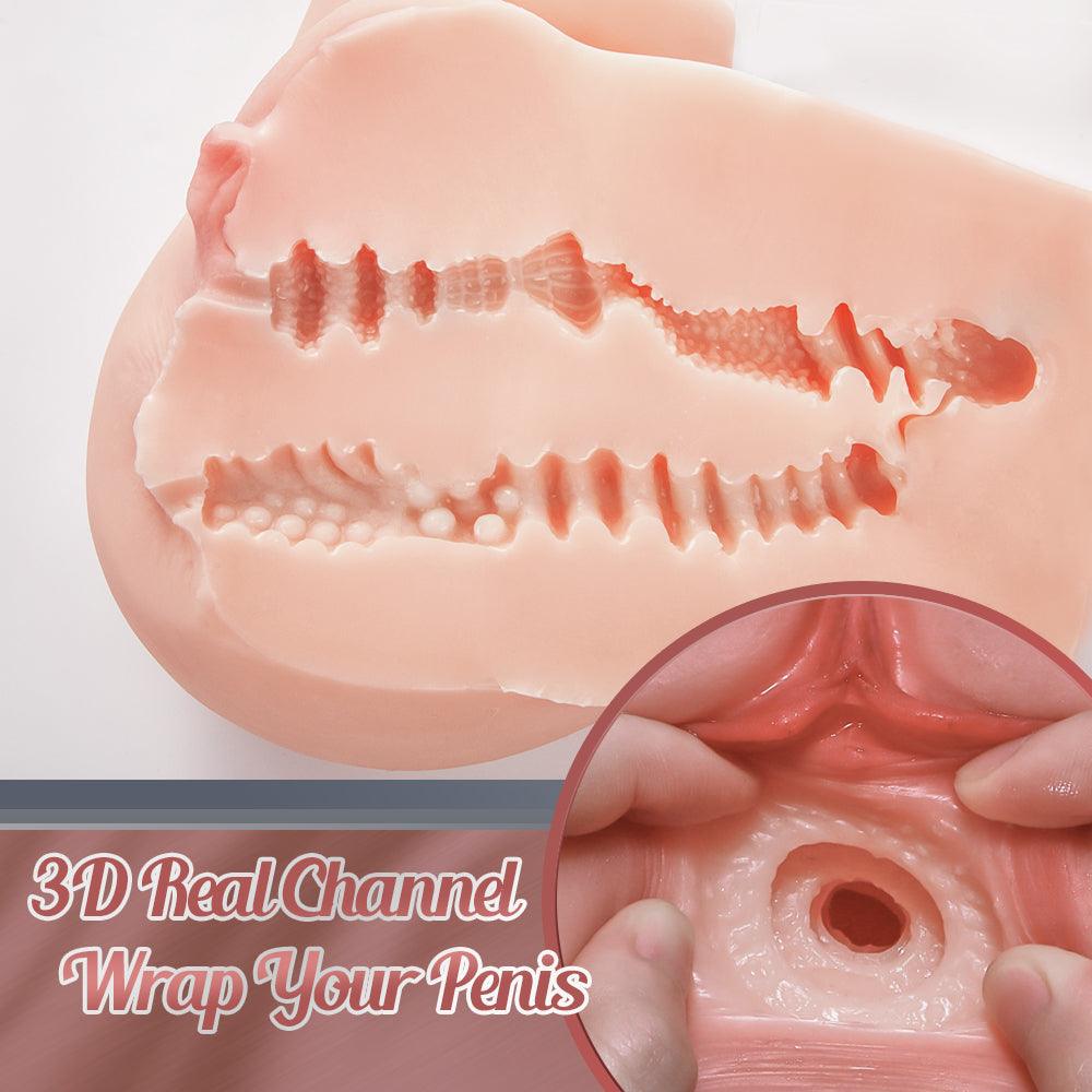 3D Dual Channel Realistic Bubble Butt Masturbator Toy - Unleash Your Wildest Desires - Sexdoll.Sex