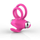 4 Color Dual Cock Rings with Vibrating Clit Stimulator - Sexdoll.Sex