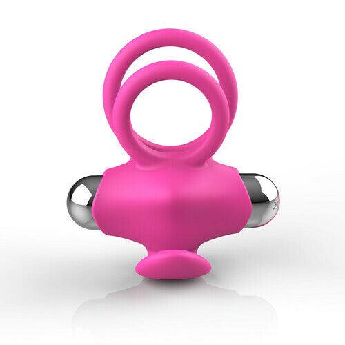 4 Color Dual Cock Rings with Vibrating Clit Stimulator - Sexdoll.Sex