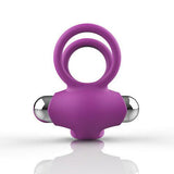 4 Color Dual Cock Rings with Vibrating Clit Stimulator - Sexdoll.Sex