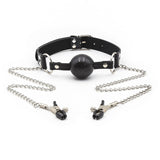 Fetish Fantasy Extreme Ball Gag & Nipple Clamps