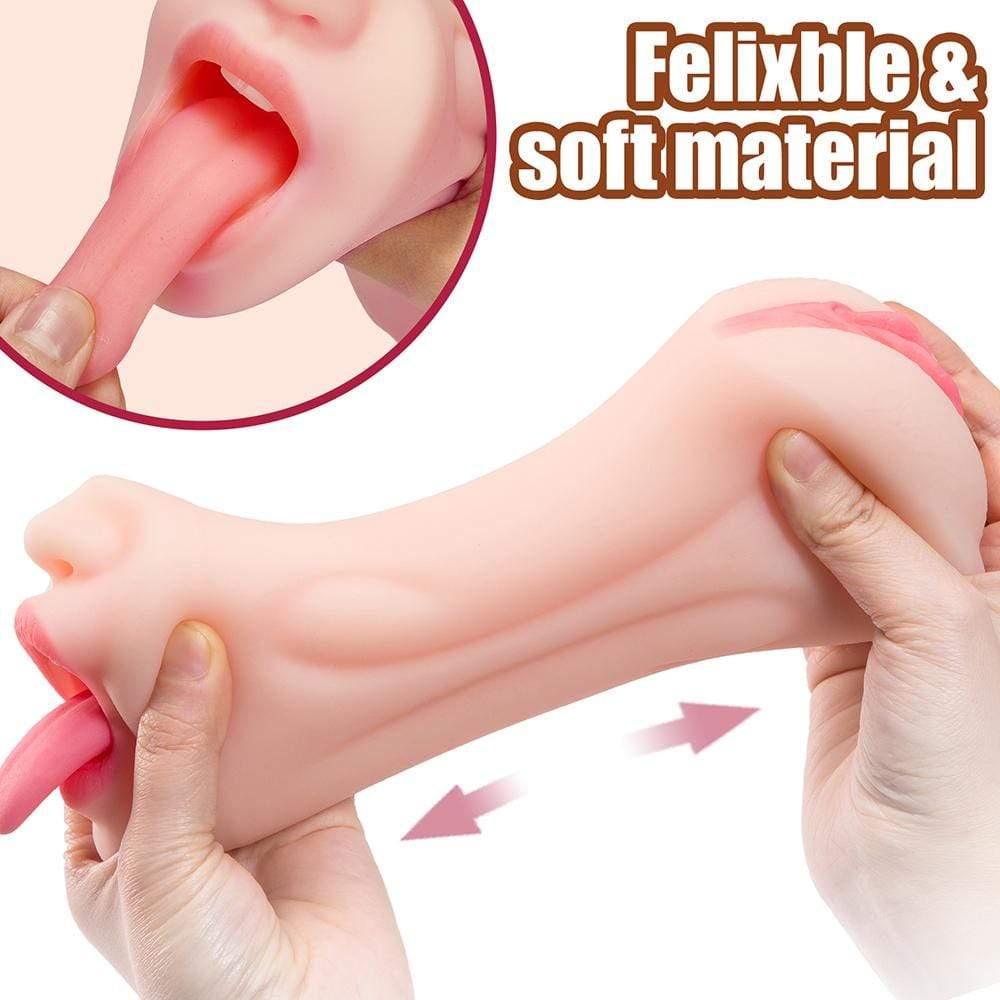 5.9-Inch Realistic Mouth with 3D Teeth and Tongue Pocket Pussy - Sexdoll.Sex