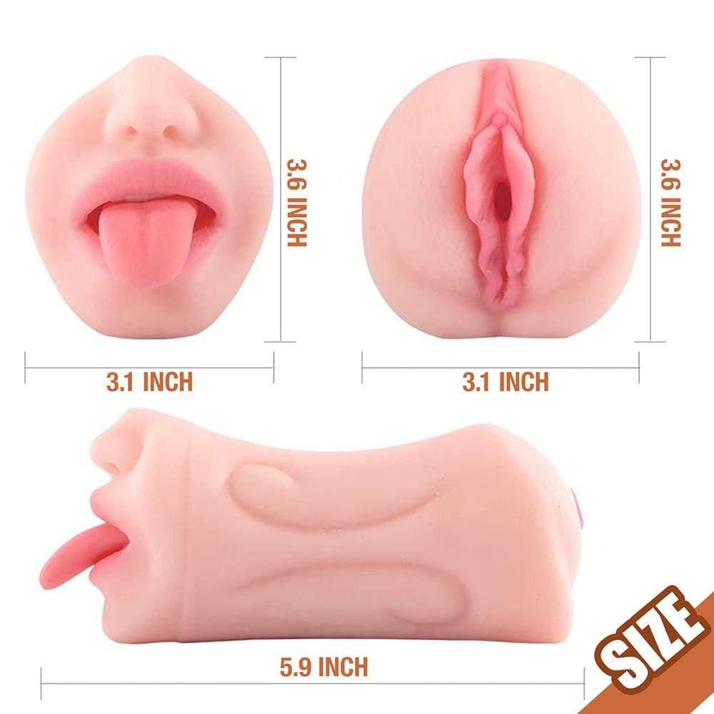 5.9-Inch Realistic Mouth with 3D Teeth and Tongue Pocket Pussy - Sexdoll.Sex