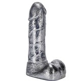 6.8-Inch Alloy Silver Pussy Anus Stimulation Dildo - Sexdoll.Sex