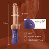 Experience Sensational Pleasure with Our 6-Inch Versatile Rotating Thrusting Vibrating Heating Dildo - Sexdoll.Sex