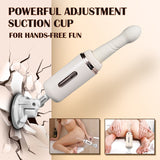 MILF Heating Dildo with 7 Thrusting & 7 Vibration Modes | 2-in-1 Suction Cup & Handle Design for Solo & Multiplayer Fun