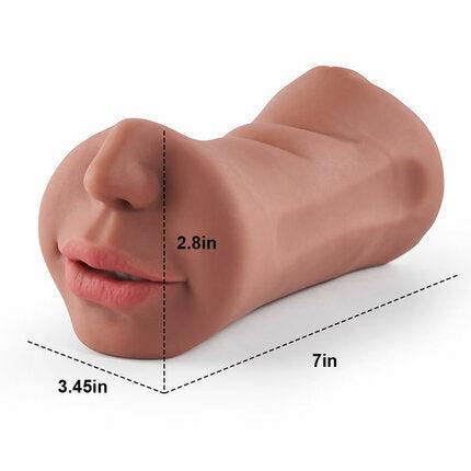 7.4-Inch Three Channels Lifelike Mouth Pussy Anus Pocket Pussy - Sexdoll.Sex