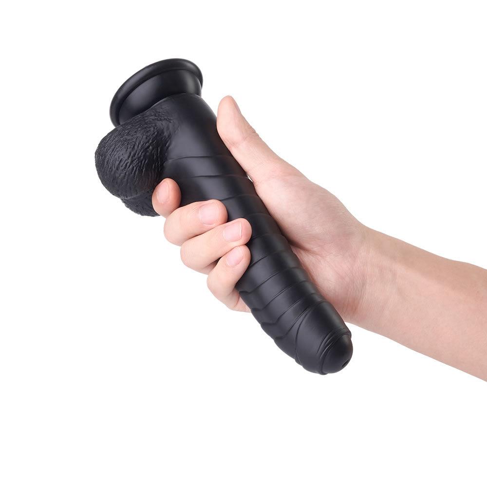 7.9-Inch Black Foreskin Dildo - Sexdoll.Sex