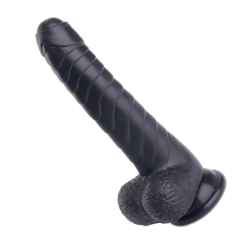 7.9-Inch Black Foreskin Dildo - Sexdoll.Sex