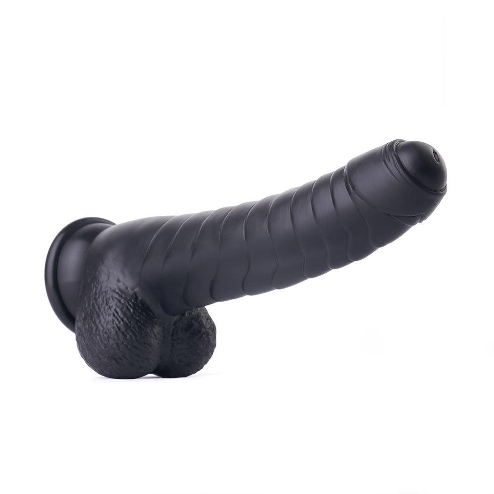 7.9-Inch Black Foreskin Dildo - Sexdoll.Sex