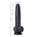 7.9-Inch Black Foreskin Dildo - Sexdoll.Sex