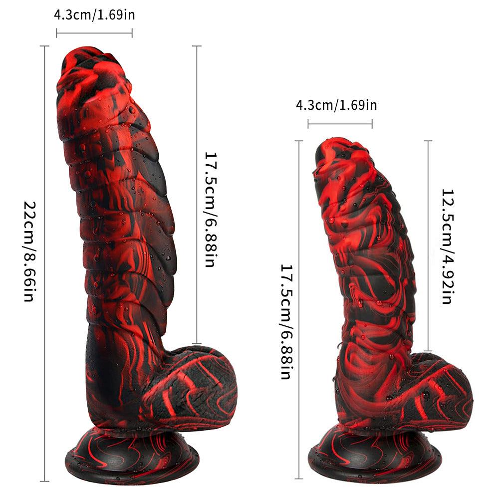 8.26 inch Huge Realistic Dildo - Colorful Dildo with Strong Suction Cup for Hands - Sexdoll.Sex