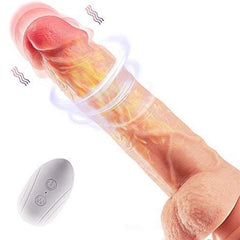 8.3-Inch 4 in 1 Thrusting Rotation Vibrating Heating Lifelike Dildo - Sexdoll.Sex