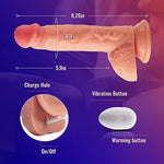 8.3-Inch 4 in 1 Thrusting Rotation Vibrating Heating Lifelike Dildo - Sexdoll.Sex