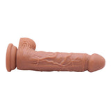 8.5 Inch Realistic Brown Silicone Dildo With Balls - Sexdoll.Sex