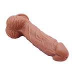 8.5 Inch Realistic Brown Silicone Dildo With Balls - Sexdoll.Sex