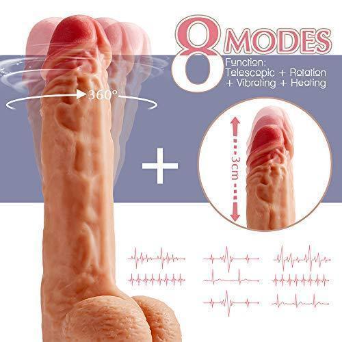 8.5 Vibrating Thrusting Dildo - Realistic & Remote Control - Sexdoll.Sex