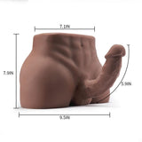 8.5lb Hunky Unisex Male Realistic Butt with Bendable Penis Anal Entry - Sexdoll.Sex