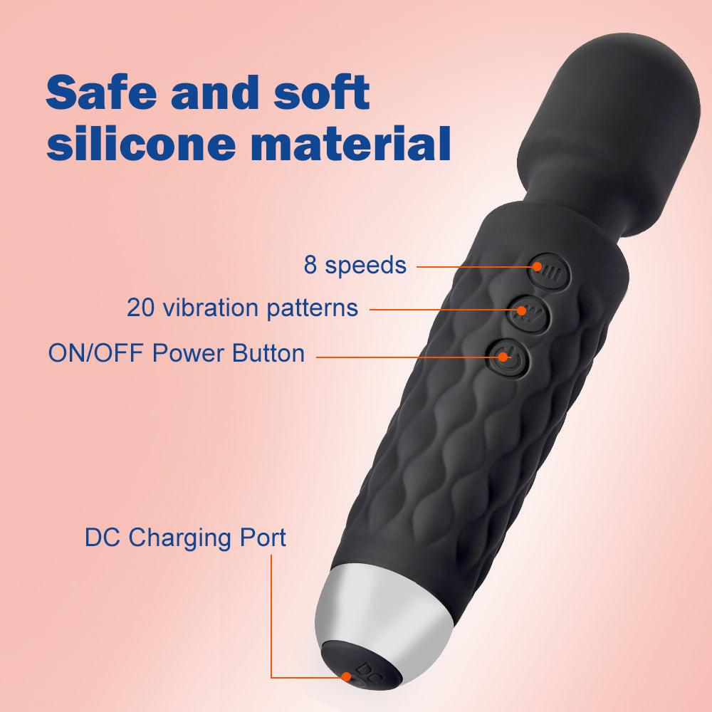 8-Speed 20-Frequency Vibrating Magic Wand Massager | Ultimate Pleasure Experience - Sexdoll.Sex