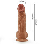 9-Inch Realistic Dildo - Powerful Vibrating Remote Control - Sexdoll.Sex