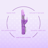 9 Inch Rotating Orgasm Rabbit in Purple - Sexdoll.Sex