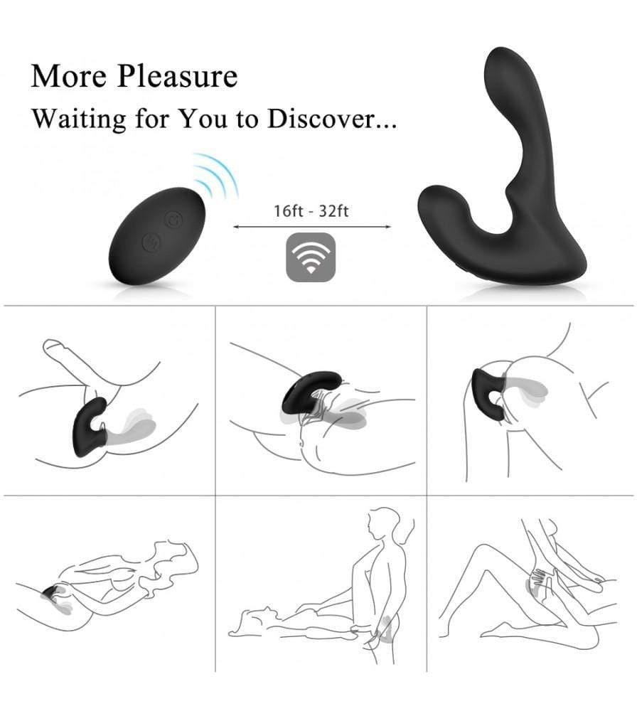 9-Pattern Vibration Double Motor 30 Wave-Motion Prostate Massager - Sexdoll.Sex