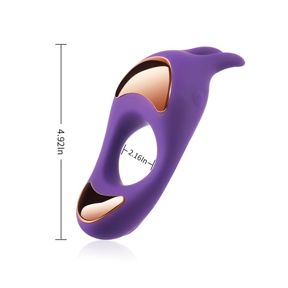 9 Vibrating Rabbit Silicone Multifunctional Cock Ring - Sexdoll.Sex