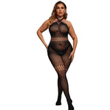 Black Crisscross Bodystocking - One Size and Queen Available