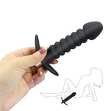 Vibrating Silicone Butt Plug - It's Rippled! - Sexdoll.Sex