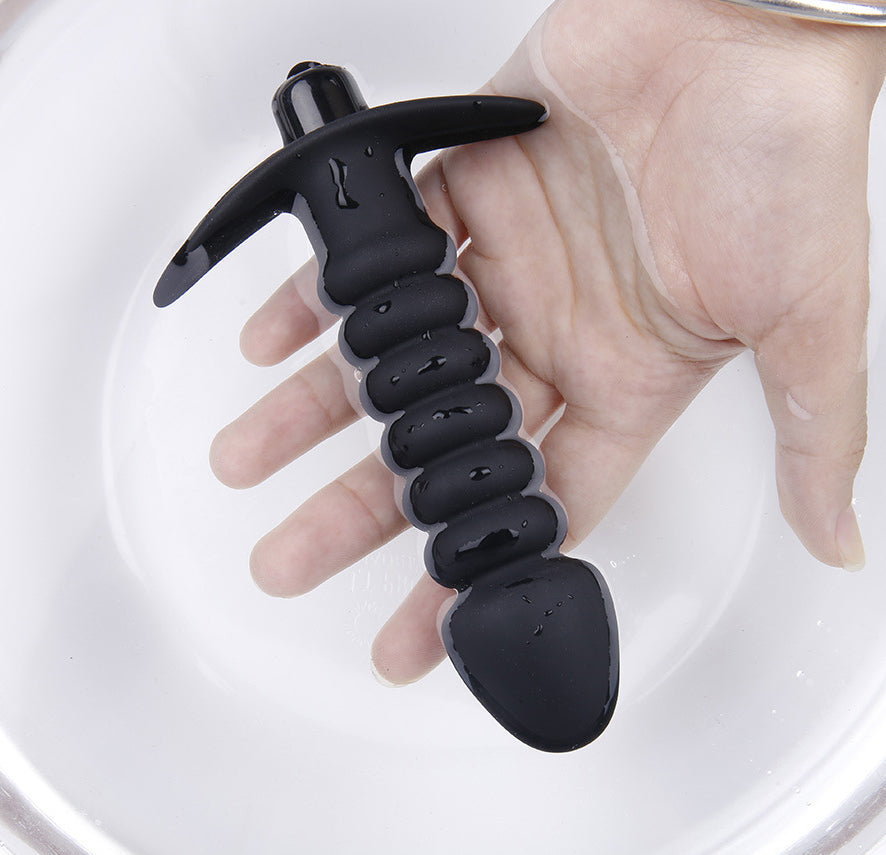 Vibrating Silicone Butt Plug - It's Rippled! - Sexdoll.Sex