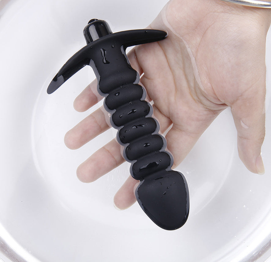 Vibrating Silicone Butt Plug - It's Rippled! - Sexdoll.Sex