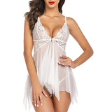 White Sheer Lace Babydoll - Two Sizes Available - Sexdoll.Sex