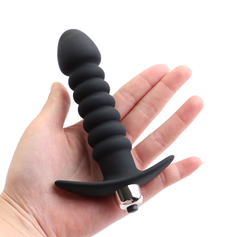 Vibrating Silicone Butt Plug - It's Rippled! - Sexdoll.Sex