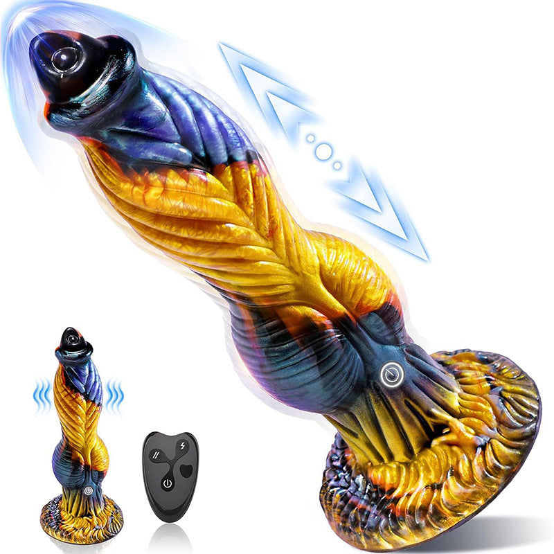 Phoenix - Animal Texture 7 Thrusting Vibrating Big Sucker Monster Dildo 10.23 Inch