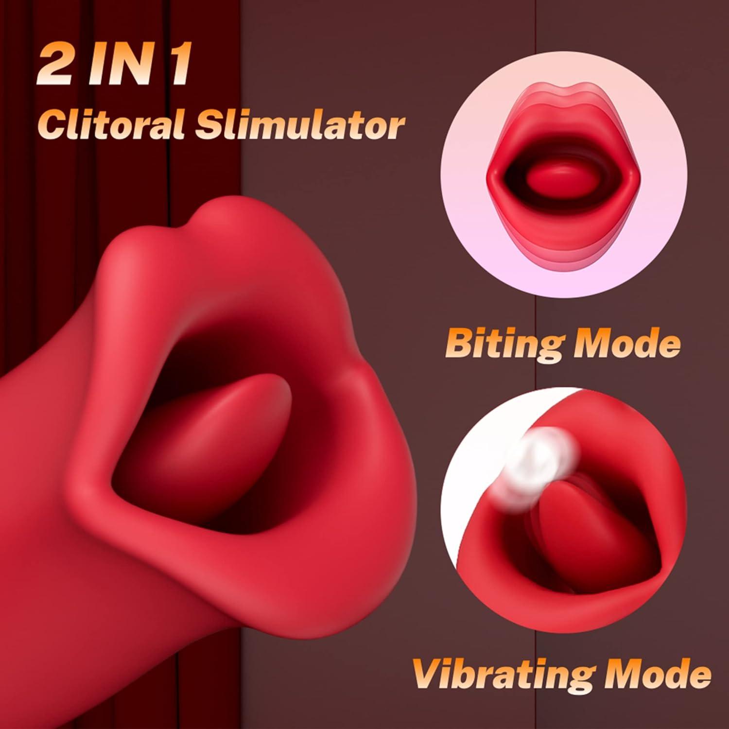 Lips Clit Toy for Solo or Couple's Play - Mimic Oral Sensation - 20 Vibration Settings - Sexdoll.Sex