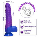 Absalom-Caterpillar 9-Inch Color-changing Intelligent Heating 3 Thrusting 5 Vibrating Dildo - Sexdoll.Sex