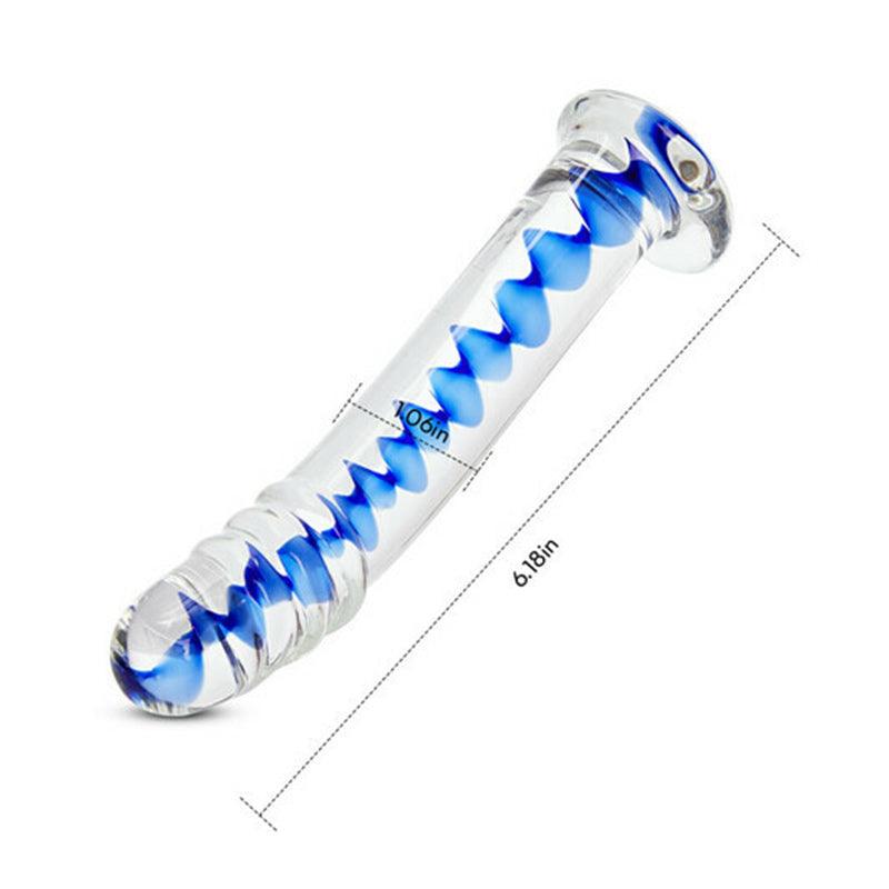 Frozen Sapphire Glass Dildo (6.18 inch) - Sexdoll.Sex