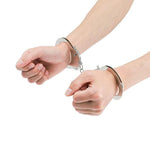 Adjustable O-Ring Metal Handcuffs for BDSM and Bondage Play - Safe and Versatile - Sexdoll.Sex