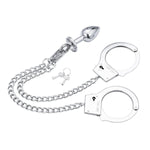 Adjustable O-Ring Metal Handcuffs for BDSM and Bondage Play - Safe and Versatile - Sexdoll.Sex