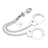 Adjustable O-Ring Metal Handcuffs for BDSM and Bondage Play - Safe and Versatile - Sexdoll.Sex