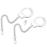 Adjustable O-Ring Metal Handcuffs for BDSM and Bondage Play - Safe and Versatile - Sexdoll.Sex