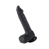 Alger 8-Inch Thrusting Black Dragon Dildo - Vibrating Self-Thrusting Toy - Sexdoll.Sex