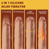 Allovers 6-Inch 10 Vibrating 6 Telescoping Rotating Heating Lifelike Silicone Dildo - Sexdoll.Sex